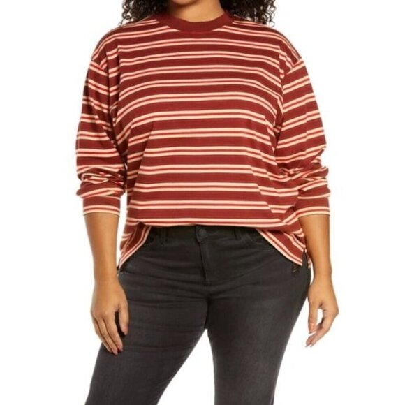 NWT BP by Nordstrom Organic Cotton Stripe Oversized Long Sleeve - S - Picture 10 of 10